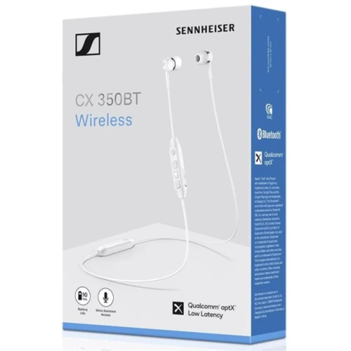 Наушники Sennheiser CX 350BT White: Диапазон частот (Гц) 20-20000