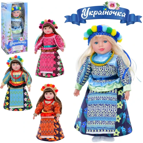 Кукла LimoToy Украиночка, мягконабивная, 4 вида, муз. (укр.) (M 5085 I UA)