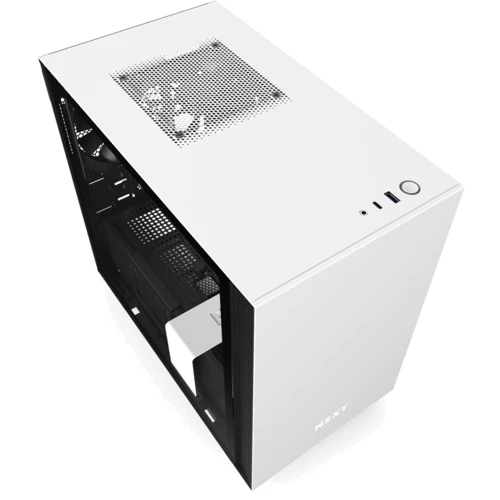 Корпус NZXT H210 (CA-H210B-W1): Материал передней панели пластик