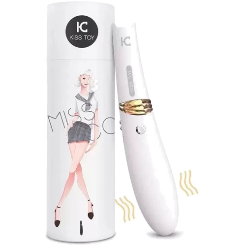 Вакуумный стимулятор с вибрацией KisToy Miss CC White