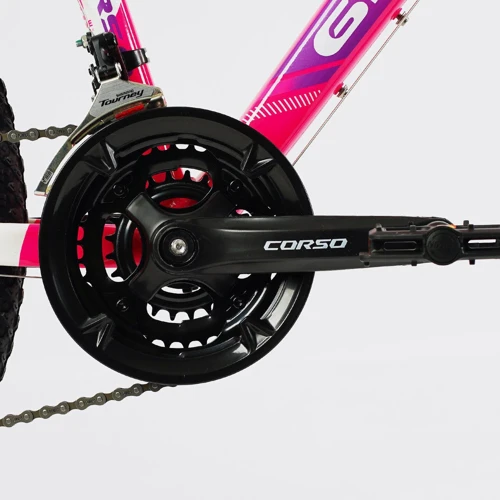 Велосипед спортивний Corso Gravity 24", рама 12", рожевий (GR-24141): Розмір рами 12"