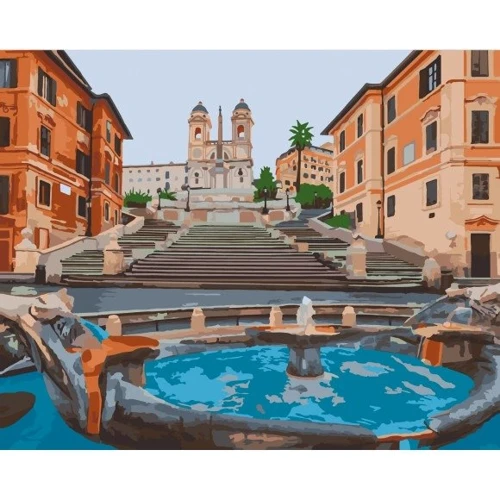 Картина по номерам Art Craft Площадь Испании в Риме 40х50 см (11228-AC)