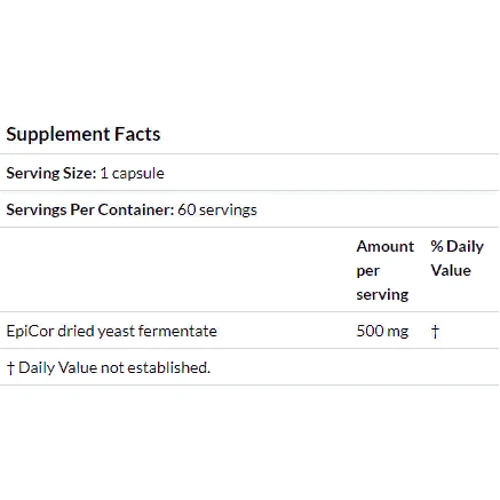 Doctor's Best, Epicor, 500 mg, 60 Veggie Caps (DRB-00177): Форма выпуска Капсулы