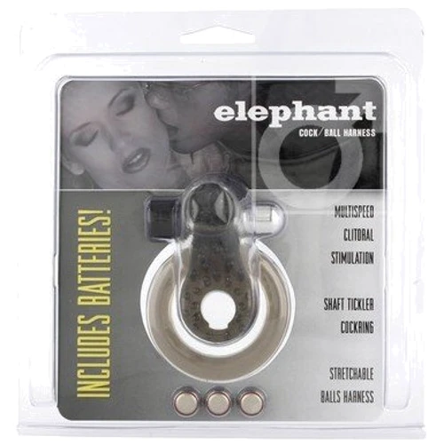 Эрекционное кольцо с вибрацией Cock & Ball Ring Elephant