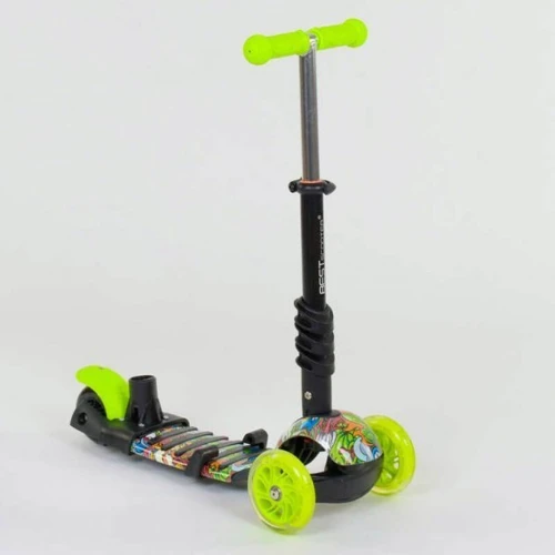 Самокат Best Scooter зелений (97630): Кількість коліс 3