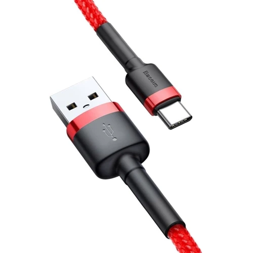 Кабель Baseus USB Cable to USB-C Cafule 2A 3m Red (CATKLF-U09) фото 8