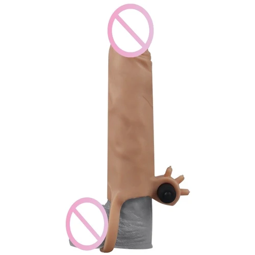 Насадка на член LYBAILE Pleasure X-Tender Vibrating Penis Sleeve Add 2" Flesh 3