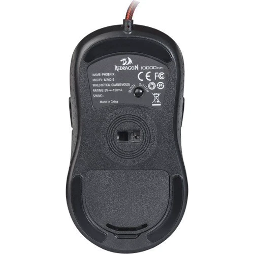 Мишка Redragon Phoenix 2 USB Black (75097): Кількість кнопок 9