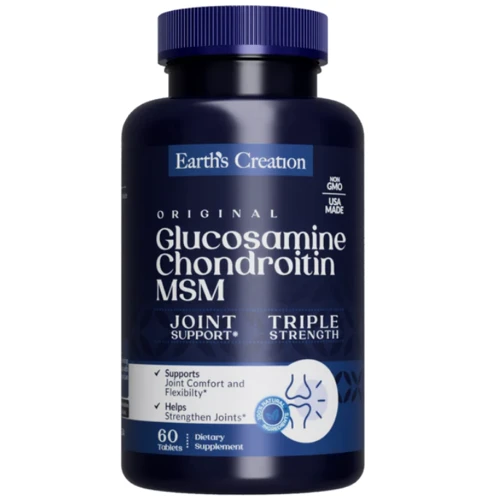 Earth‘s Creation Glucosamine, Chondrotin, MSM Глюкозамин, Хондроитин, МСМ 60 таблеток