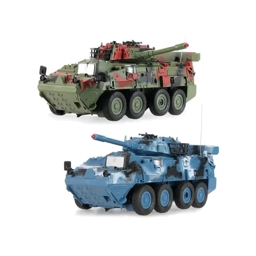 Танковое сражение на радиоуправлении: 2 танка, свет, звук, имитация стрельбы, башни вращающиеся (333 ZJ 11)