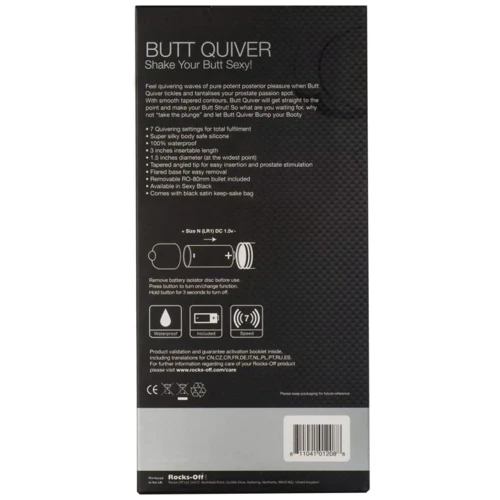 Анальный стимулятор Rocks Off Butt Quiver Black