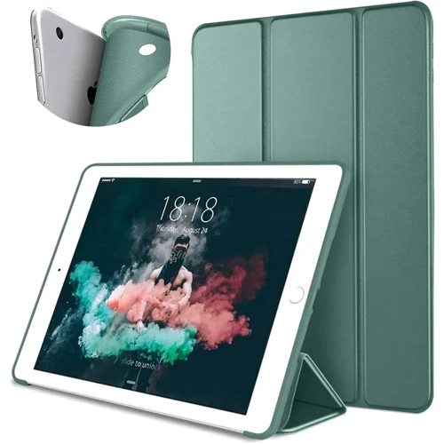 Аксессуар для iPad BeCover Tri Fold Soft TPU Silicone Dark Green for iPad 9.7 2017/2018 (711129): Цвет зеленый