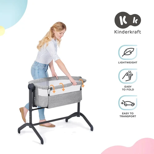 Приставная кроватка-люлька Kinderkraft Bea Grey (KLBEA000GRY0000) фото 9