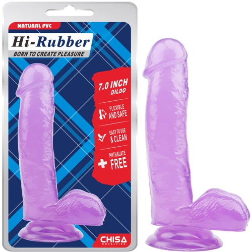 Фаллоимитатор Chisa Hi-Rubber 7" Dildo Purple