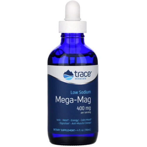 Trace Minerals Research Mega-Mag Natural Ionic Magnesium with Trace Minerals Ионный магний с минералами 400 мг 118 мл