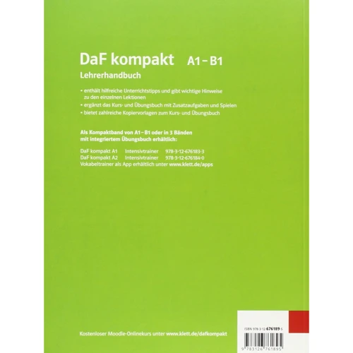 DaF kompakt A1-B1: Lehrerhandbuch: Производитель Klett