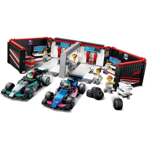Конструктор LEGO City Гараж F1 и автомобили Mercedes-AMG и Alpine 678 деталей (60444): Серия City