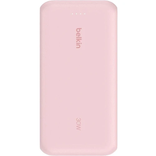 Зовнішній акумулятор Belkin Power Bank 20000mAh Integrated Cable USB-C 30W Pink (BPB024HQPK)