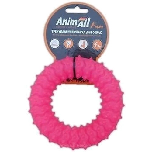 Кільце з шипами AnimAll Fun 88153 для собак коралове 12см (110,613)
