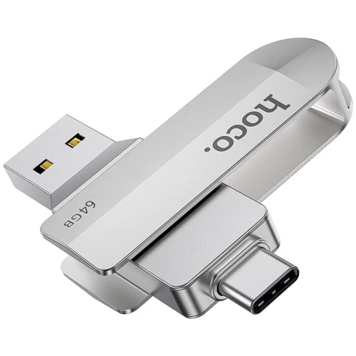 USB-флешка Hoco 64GB UD10 Wise USB 3.0/Type-C Silver