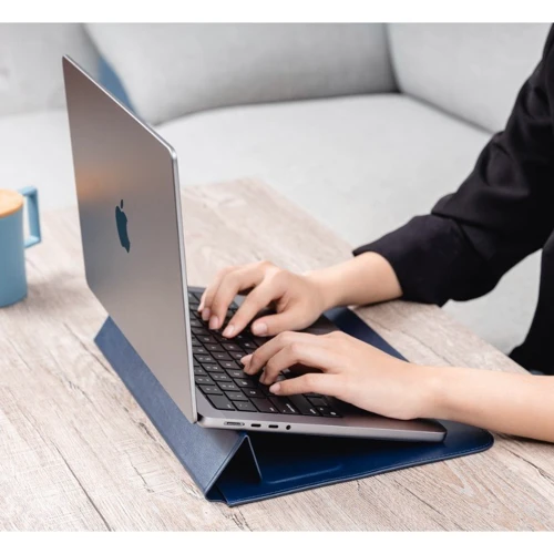 SwitchEasy EasyStand Leather Sleeve Midnight Blue (GS-105-232-201-63) for MacBook 13-14" фото 8