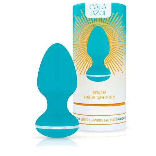 Анальная вибропробка Cala Azul - Blanca Vibrating anal plug