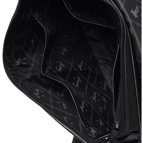 Чоловіча сумка почтальонка Giorgio Ferretti чорна (0149d15-black): Тип ручки Плечовий ремінь, Без ручки