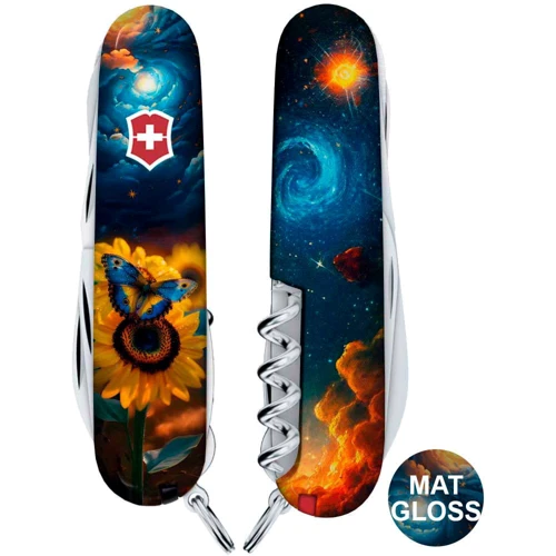 Мультитул Victorinox HUNTSMAN UKRAINE Зірковий метелик (Vx13713.3_T3240pw) фото 6