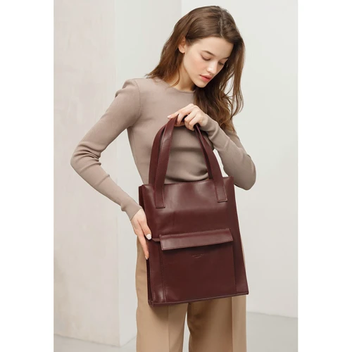 Женская сумка шоппер BlankNote бордовая (BN-BAG-10-1-vin)