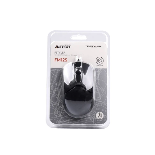 Мышь A4Tech FM12S Black: Вес 104 г