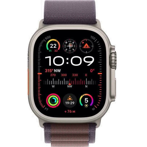 Apple Watch Ultra 2 GPS + Cellular 49mm Titanium Case with Indigo Alpine Loop - Medium (MRET3)  фото 8