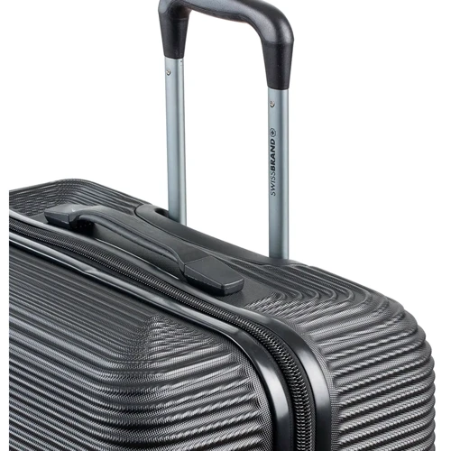 Валіза Swissbrand Cairo (M) Black (SWB_LHCAI001M): Тип ручки Телескопическая ручка, Короткая ручка