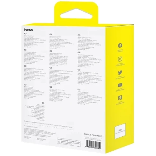 Зарядное устройство Baseus Wall Charger USB-C+USB Cube Fast Charger 20W Cluster White (P10111403213-00) фото 9