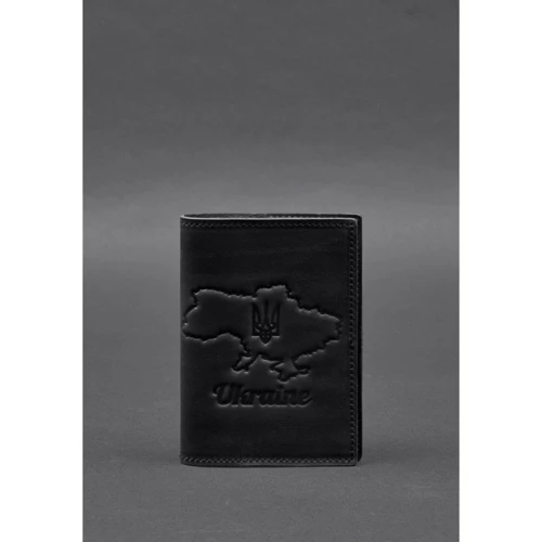 Обкладинка для паспорта BlankNote Crazy Horse чорна (BN-OP-UA-M-g-kr): Стать Унисекс