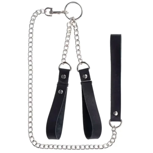 Наручники с поводком Gentle Hold, Smooth Black