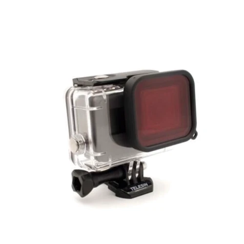 Красный подводный фильтр для Telesin корпуса GoPro HERO7, HERO6 и HERO5 Black GP-FLT-502 фото 2