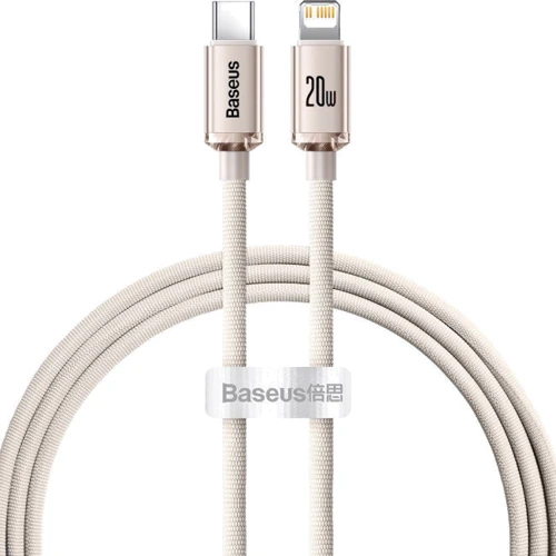 Кабель Baseus Cable USB-C to Lightning Crystal Shine Series 20W 1.2m Pink (CAJY001304): Тип USB-C - Lightning