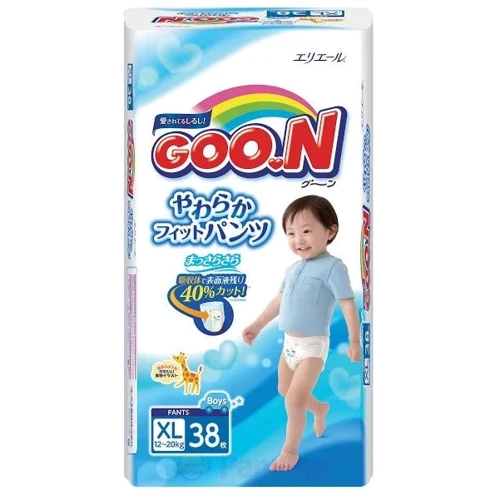 Трусики-підгузки Goo.N для хлопчиків 12-20 кг (розмір Big (XL), 38 шт) (753714)