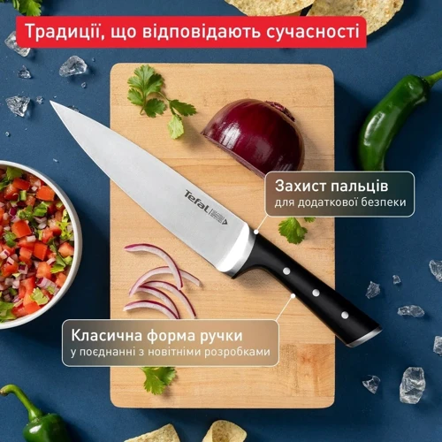 Набор кухонных ножей Tefal Ice Force 2 шт. черный (K232S224) фото 13