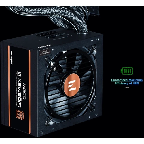 Блок питания Zalman 750W Gigamax III (ZM750-GV3): Коннекторы 20+4pin / 1x4+4pin / 6xSATA / 3xMolex / 4x6+2pin / 1x12+4pin (12VHPWR)