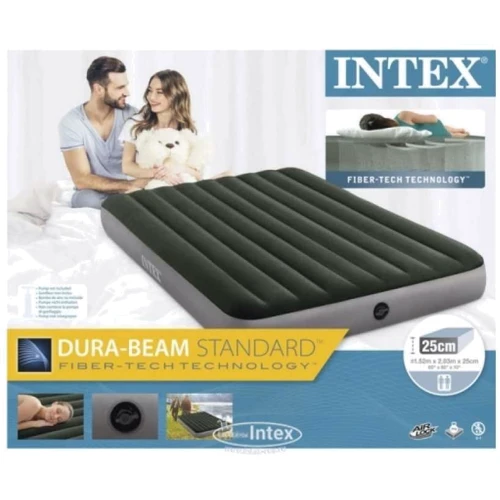 Надувний матрац Intex зелений (64109): Матеріал ПВХ