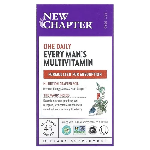 New Chapter Every Man's One Daily Multi 48 Tabs Мультівітаміни для чоловіків: Тип мультивітаміни