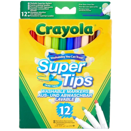 Фломастери CRAYOLA Supertips (washable) 12 шт (7509)