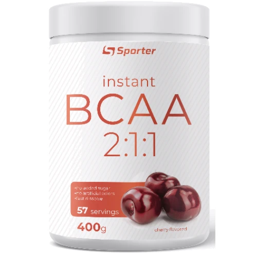 Аминокислота для спорта Sporter Instant BCAA 400 g /57 servings/ Cherry