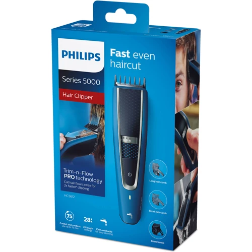 Машинка для стрижки (тример) Philips HC5612/15: Матеріал лез сталь