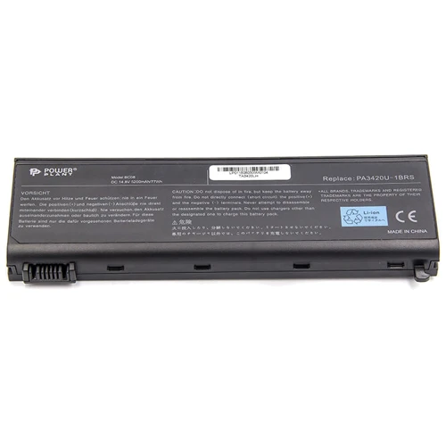 Батарея для ноутбука Акумулятор PowerPlant для ноутбуків TOSHIBA Satellite L10 (PA3420U-1BAC, TA3420LH) 14.8V 5200mAh (NB510306) фото 2