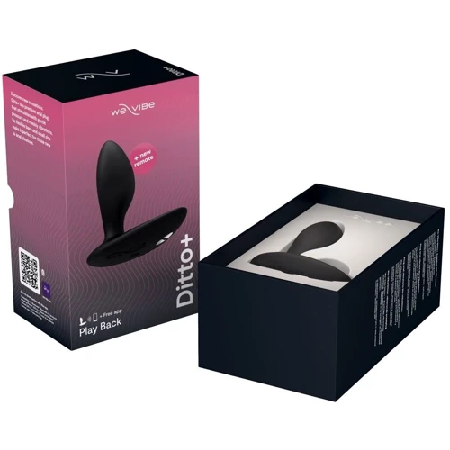 Анальная смарт-вибропробка We-Vibe Ditto+ Satin Black с пультом ДУ