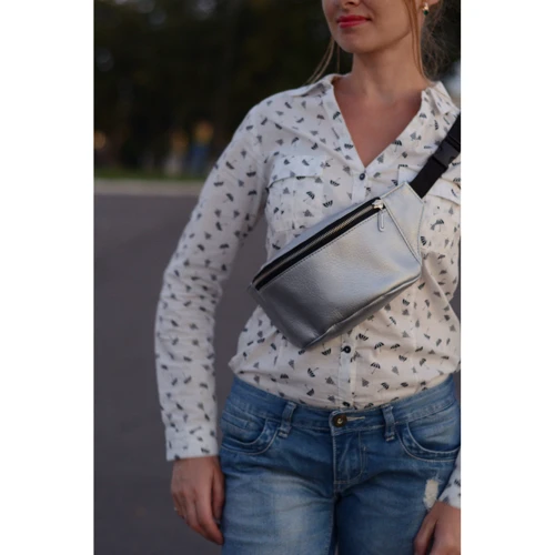 Женская поясная сумка Sambag Tirso MSS серебристая (80113003) фото 10