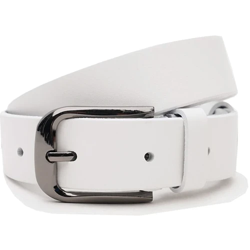 Жіночий ремінь Borsa Leather білий (V1FX34-white)