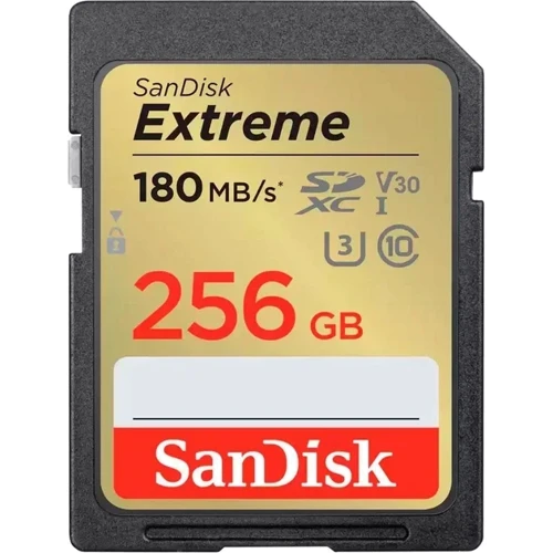 Карта памяти SanDisk 256GB SDXC Class 10 UHS-I U3 V30 Extreme (SDSDXVV-256G-GNCIN): Тип карты SDXC